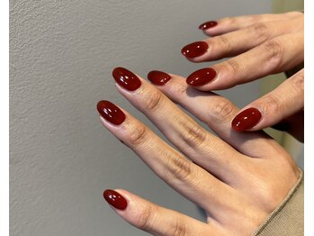 【nail】赤ワンカラー