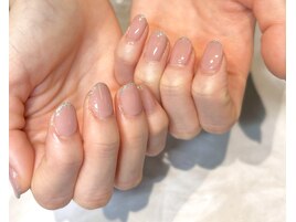 ラメフレンチネイル