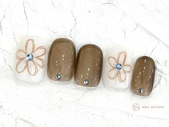 ネイルメゾン 池袋店(NAIL MAISON)/手描きフラワー¥8050