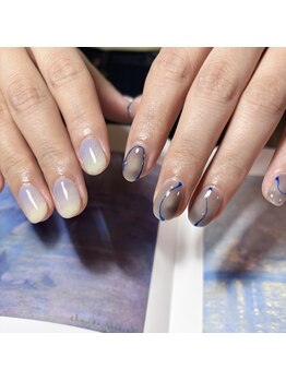 グラデ/アシメ/淡い