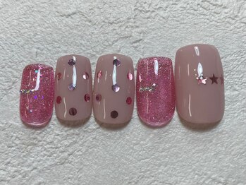 キラキラネイル　フラッシュラメ