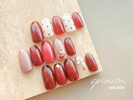 バレンタインネイル定額デザイン