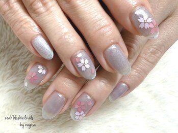 ノアブルーバードネイルズ(Noah' bluebird .nails)/ホロ桜ネイル
