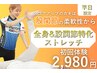 《平日限定》全身+股関節特化ストレッチ 2980円