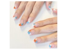 リッシュネイルアンドアイラッシュ グランデ(Riche nail&eyelash grande)/カラフルフレンチ