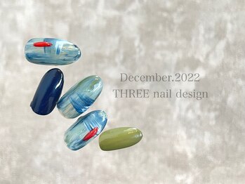 スリー(THREE)/December 2022/nail desing
