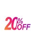 2回目限定20%OFFクーポン(全ての通常メニュー割引対象)