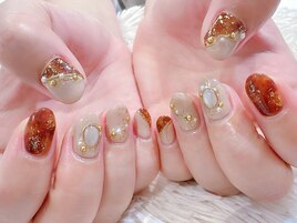 #べっ甲ネイル#秋ニュアンス
