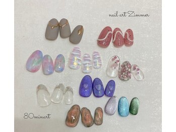 ネイルアート ジマー/80minartコース¥8880