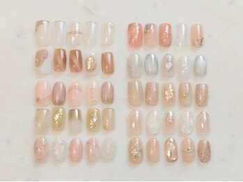 ダブティーネイル(W &T Nail)の写真/シンプルデザイン¥4950/トレンドデザイン¥5500！クリア×くすみ垢ぬけネイルでおしゃれ大人爪♪