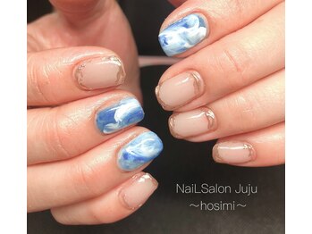 ジュジュ(Juju)/スカイブルーのニュアンスネイル