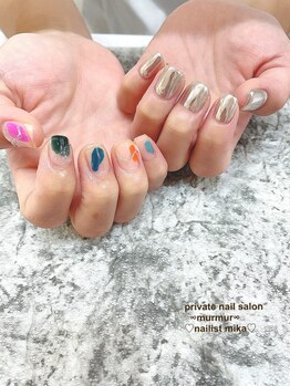 プライベート ネイルサロン マーマ(murmur)/アシメントリーネイル