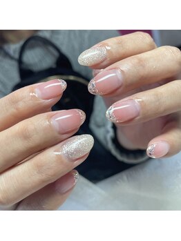 アイリッシュネイル 久屋大通店(Irish Nail)/じゅわグラ×ガラスフレンチ