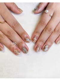 ドライフラワーニュアンスネイル