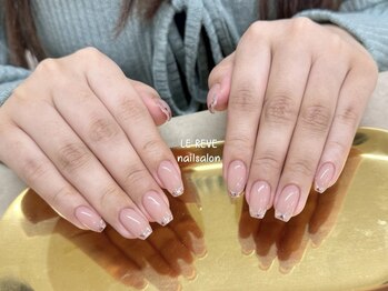 ルレーブ(LE REVE)/ガラスフレンチネイル