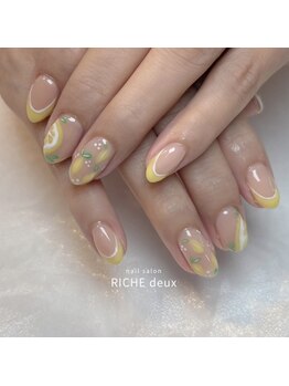 リッシュ ドゥ(RICHE deux)/爽やかレモンネイル