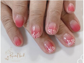ラムネイル 元町(RamuNail)/薔薇グラデーション