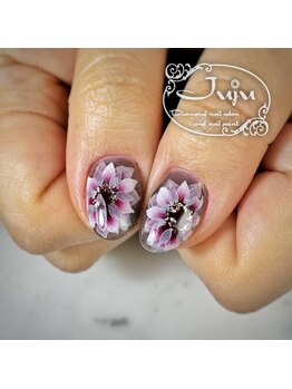 ジュジュ(Juju)/水中華ネイル「ダリア」