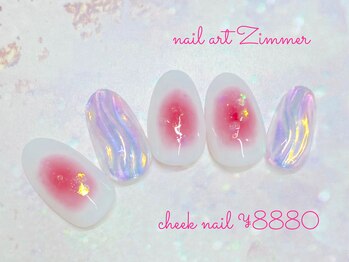 ネイルアート ジマー/大好きcheek nailコース¥8880