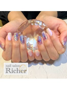 エスフィーネイルサロン リシェル(Esfy nailsalon Richer)/紫陽花風ネイル