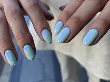 ノラネイル ウメダ(NORA nail UMEDA)/ブルーオーロラネイル