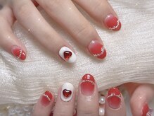 クイーンズネイルサロン(Queen's nail salon)/ハートパーツデザイン