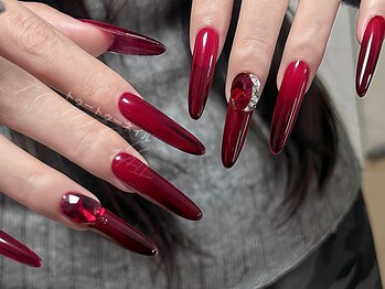 赤ワンカラーxダイヤモンド 2本