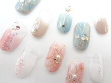 ネイルサロン クイール 小山店(NAIL SALON QUILL)/桜のミラーアート