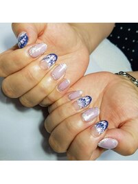 ピーコックネイル/夏ネイル