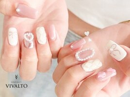 バレンタインネイルアート