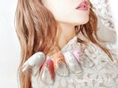 【フラワーレースネイル】