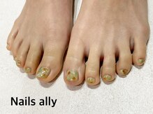 ネイルズアリー 立川店(Nails ally)/フット×ニュアンス×もやもや