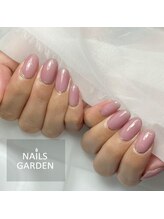 ネイルズガーデン(NAILS GARDEN)/シンプル×ヌーディーピンク