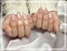 【スカルプ】長さを選べるアクリルスカルプ＋カラーorラメグラ　¥9000