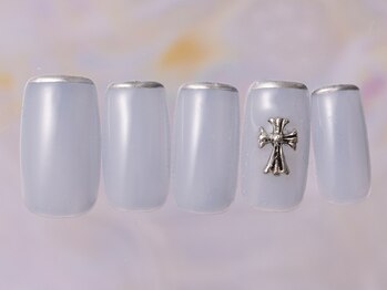 ジェミーネイル シンジュク(Jemiy nail shinjuku)/クロムシルバーライン¥7980