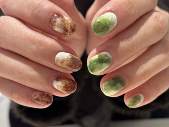 シェルネイル(SHELL NAIL)/ラテ/ニュアンス/staff:Noa