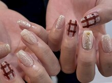 クルネ(QULNE)/クリスマスネイル リボンネイル