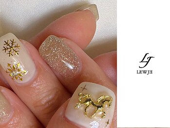 リュージェ(LEWJE)/馬 干支 雪の結晶 ホワイト