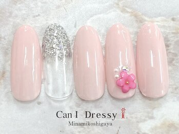 キャンアイドレッシー 南越谷店(Can I Dressy)/お花ラメネイル