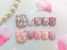 ミーヨ ネイル(mi-yo nail)/★フット桜ネイル【定額¥10450】