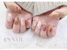 エスネイル 新宿西口店(es NAIL)/べっ甲デザイン