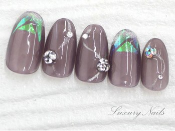 ラグジュアリーネイルズ オオミヤ(Luxury Nails Omiya)/透け感*キラキラフィルム