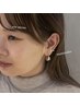 フラットラッシュ120本×耳ツボジュエリー ￥7,700
