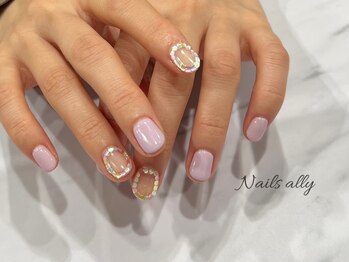 ネイルズアリー 立川店(Nails ally)/囲み×カラフル×シースルー×夏