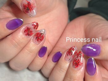 プリンセスネイル(Princess nail)/彼岸花×クリアパープル11,300