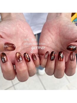 ジェルメ(germer)/秋といえば！べっこうネイル