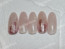 ナチュラルミラーネイルデザイン