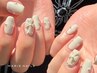 【大人気クロスネイル】ワンカラー+クロスパーツ☆片手１個ずつ☆￥7700(税込)