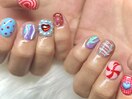 ショートカラフルネイル
