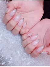 レアネイル 新宿(le'a nail)/ミラーフレンチ